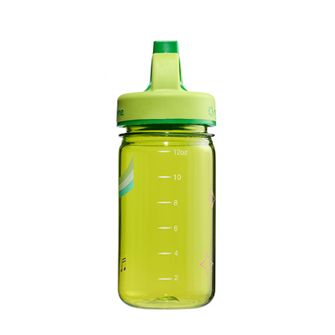 Nalgene Детска бутилка за вода Grip-n-Gulp Sustain 0,35 л с капак зелена, музикален лъв