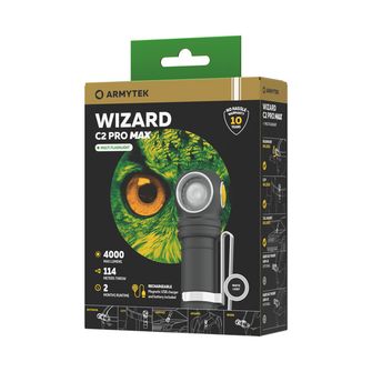 ArmyTek Wizard C2 Pro Max Magnet White LED ръчен фенер с магнитна стойка 3720 lm 1440