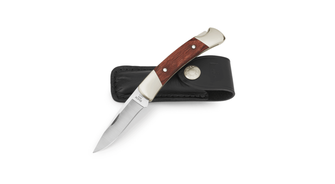 Buck Squire, джобно ножче с калъф, 7 см, кафяво