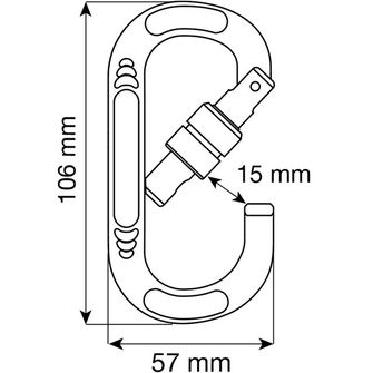 CAMP Овален карабинер с винтова ключалка Oval Compact Lock