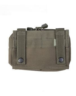 Mil-Tec  Малък хоризонтален зелен кобур MOLLE