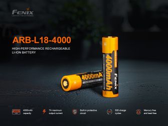 Акумулаторна батерия Fenix 18650 4000 mAh (Li-Ion)