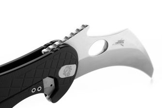 Нож тип KARAMBIT на Lionsteel, разработен в сътрудничество с Emerson Design. L.E. ONE 1 A BS Черно/измито с камък