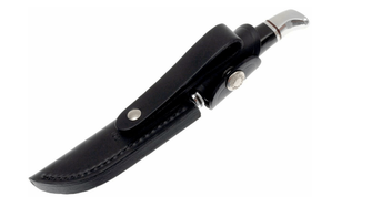 Ловен нож Buck Woodsman с калъф, 10,2 cm, черен