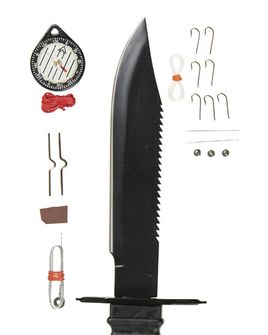 Mil-Tec  Боен нож SPECIAL FORCES нож за оцеляване черен