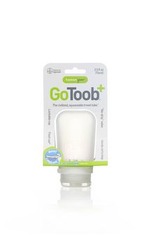 humangear GoToob+ Силиконова бутилка за пътуване / контейнер 74 ml прозрачен