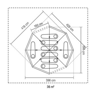 Палатка Coleman Octagon BlackOut за 8 души