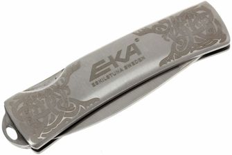 Мъжки джобен нож Eka Classic 5 5,6 см, пълна стомана, орнаменти