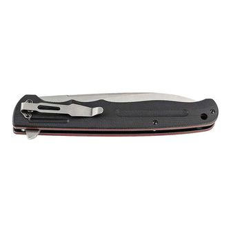 Голям джобен нож Herbertz с една ръка, 13,5 см, неръждаема стомана, G10, червено-черен