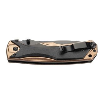 Едноръко джобно ножче Herbertz 9 см, алуминий, черен бронз, дървен вид