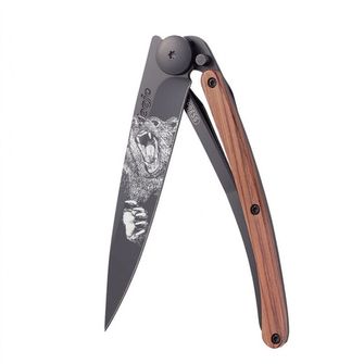 Нож за затваряне Deejo Татуировка Grizzly black coralwood