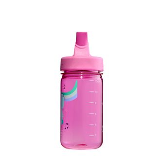 Nalgene Бебешка бутилка за вода Grip-n-Gulp Sustain 0,35 л с капак, розов музикален слон