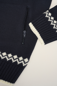 Пуловер Brandit Norwegian със закопчаване с цип, тъмносин
