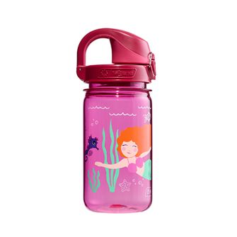 Nalgene Бебешка бутилка за вода Grip-n-Gulp Sustain 0,35 L розова русалка