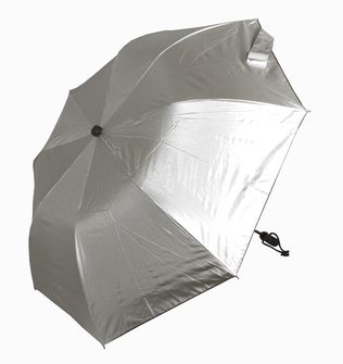 EuroSchirm teleScope handsfree UV Телескопичен чадър за трекинг с приставка за раница, сребърен