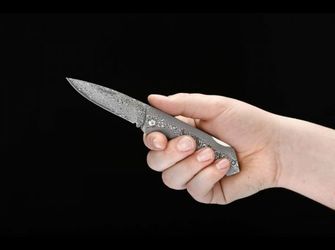 Джобен нож Böker Plus Damascus Dominator 8,4 cm, дамаск