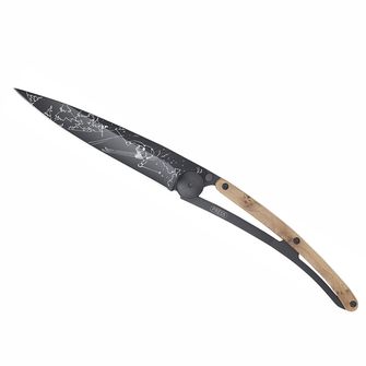 Нож за затваряне Deejo Татуировка черно дърво от хвойна Ski