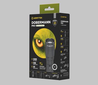 ArmyTek Dobermann Pro White LED джобно фенерче 1400 lm мощност на батерията 114 g