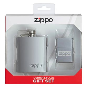 Запалка Zippo и хромирана бутилка