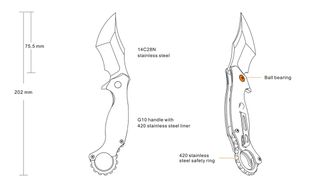 Нож Ruike P881, черен