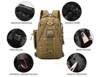 DRAGOWA TACTICAL Раница с един ремък Charlie 20 L, каки