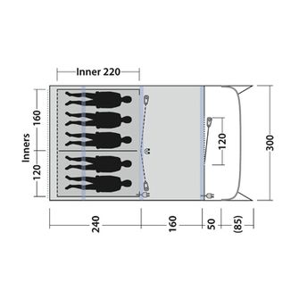 Палатка Outwell Sunhill 5 Air за 5 души