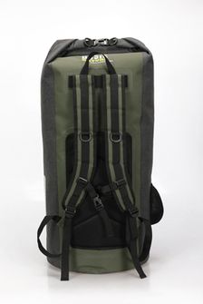 BasicNature Водоустойчива чанта 35 L сиво-зелена