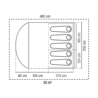 Палатка Coleman Rocky Mountain Plus BlackOut за 5 души