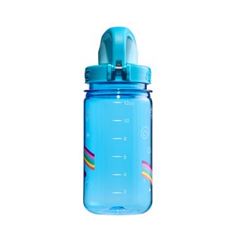 Nalgene Бебешка бутилка за вода Grip-n-Gulp Sustain 0,35 L синьо еднорог