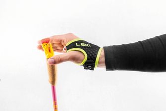 Стикове за бягане на пътека LEKI Ultratrail FX.One Superlite, неоново розово - неоново жълто - естествен карбон