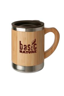 BasicNature Бамбукова чаша от неръждаема стомана 0,3 л