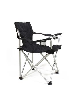 BasicNature Комфортен стол за пътуване черен