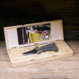 KUPILKA LC 850 нож в дървена кутия за подаръци, кафява