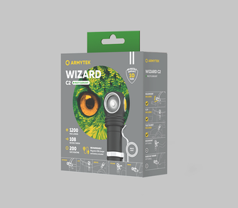 ArmyTek Wizard C2 Magnet Бял LED фар с магнитен държач 1200 lm 4800 h 64 g