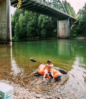 Klymit Packraft LiteWater Dinghy (LWD), оранжево и синьо