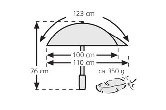 EuroSchirm Swing Раница за раница чадър дъждобран щит черен