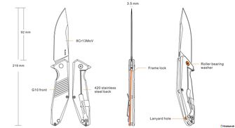 Нож Ruike D191G, зелен