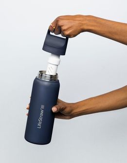 Lifestraw Go 2.0 филтърна бутилка от неръждаема стомана 1L, бяла