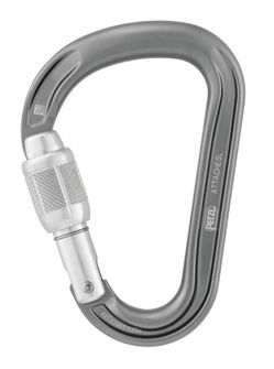 Petzl ATTACHE SCREW LOCK HMS карабинер с ключалка, сив