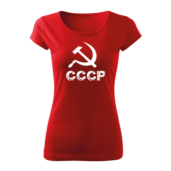 DRAGOWA дамска тениска с къс ръкав СССР, червена, 150г/м2