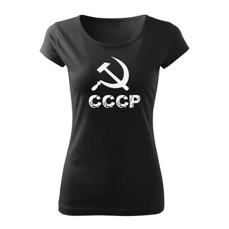 DRAGOWA дамска тениска с къс ръкав, СССР, черна, 150г/м2